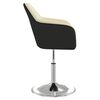 vidaXL Tabouret de bar Crème et noir Similicuir