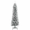 vidaXL Sapin de No&euml;l artificiel Blanc 240 cm PVC, m&eacute;tal et plastique