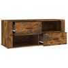 vidaXL Meuble TV Ch&ecirc;ne fum&eacute; 100x35x40 cm Bois d'ing&eacute;nierie