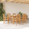 vidaXL Ensemble de salle &agrave; manger pour jardin 7 pcs Marron
