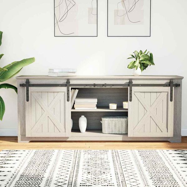 vidaXL Kit de porte d'armoire coulissante 152 cm acier au carbone