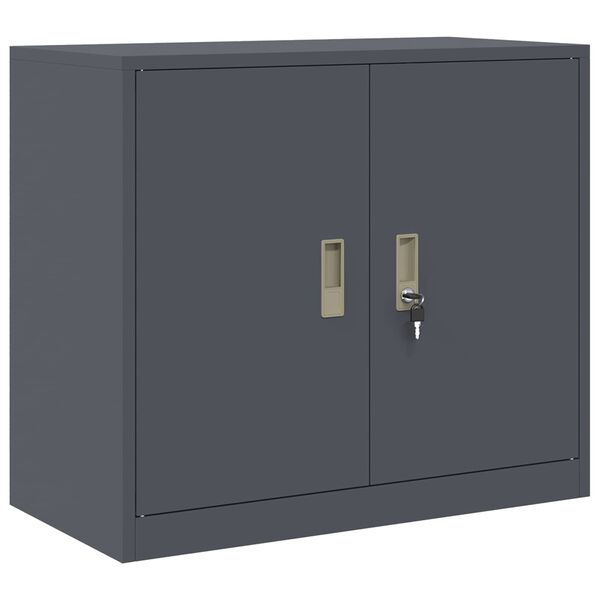 vidaXL Armoire de rangement Anthracite 80 x 40 x 70 cm Acier