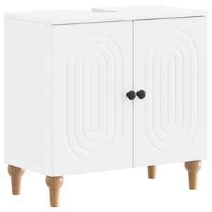 vidaXL Meuble sous Lavabo de Salle de Bain ALKMAAR Blanc