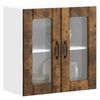 vidaXL Armoire murale de cuisine avec porte vitr&eacute;e "Lucca" Ch&ecirc;ne fum&eacute; Bois d'ing&eacute;nierie