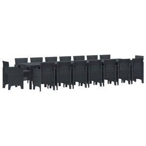 vidaXL Ensemble de salle &agrave; manger de jardin avec coussins 17 pcs