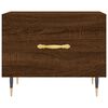 vidaXL Tables basses 2 pcs chêne marron 50x50x40 cm bois d'ingénierie