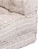 vidaXL Pouf modulaire simple Beige Tissu