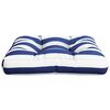 vidaXL Coussin de palette rayure bleue/blanche 60x61,5x10 cm tissu