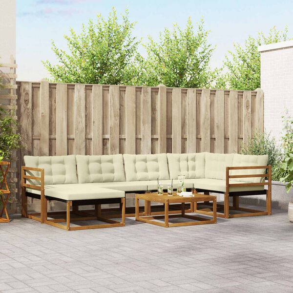 vidaXL Ensemble de canap&eacute;s d'ext&eacute;rieur 19 pcs Naturel et Cr&egrave;me