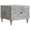 vidaXL Table basse Gris b&eacute;ton 49 x 50 x 40 cm Bois d'ing&eacute;nierie
