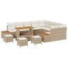 vidaXL Ensemble de canap&eacute; de jardin 13 pc 12-Nombre de places Beige