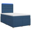 vidaXL Lit boxspring avec matelas Bleu 120 x 190 cm Tissu