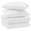 vidaXL Duvet d'hiver avec oreiller 3 pc Blanc Microfibre