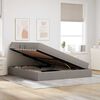 vidaXL Lit avec rangement et matelas Taupe 180 x 200 cm Polyester