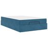 vidaXL Cadre de lit avec matelas 2 pc Bleu Velours