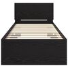 vidaXL Cadre de lit Chêne noir 75 x 190 cm Bois d'ingénierie