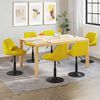vidaXL Chaises &agrave; manger pivotantes lot de 6 jaune moutarde velours