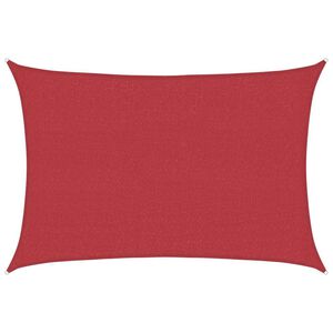 vidaXL Voile d'ombrage 160 g/m&sup2; Rouge 3,5x4,5 m PEHD