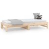 vidaXL Lit coulissant sans matelas 2x(80x200) cm Bois de pin massif