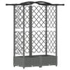 vidaXL Lit &Eacute;lev&eacute; avec Treillis et Toit Gris clair 124 x 40 x 123 cm PP