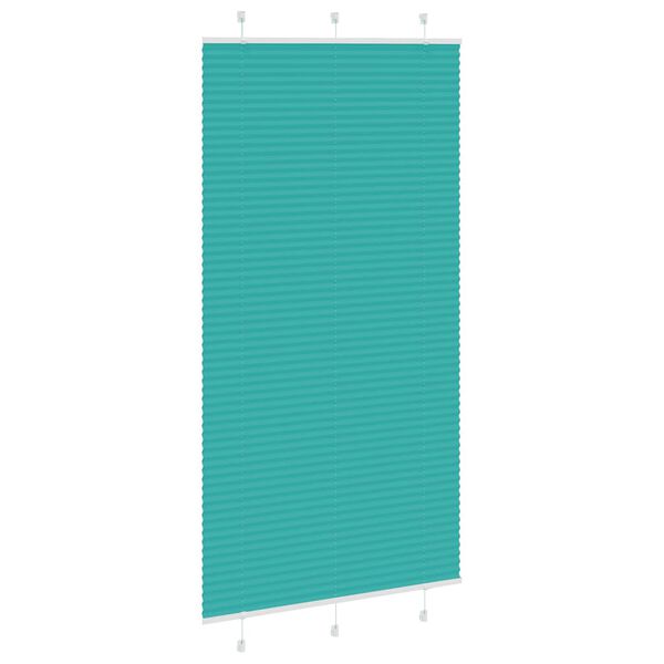 vidaXL Store pliss&eacute; vert p&eacute;trole 110x200cm largeur du tissu 109,4cm