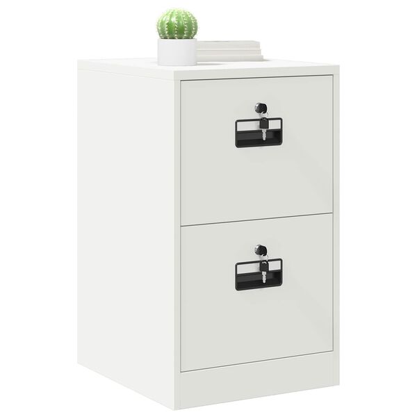 vidaXL Cabinet de Dossier avec tiroir Blanc 44 x 50 x 106.5 cm