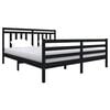 vidaXL Cadre de lit sans matelas noir bois massif