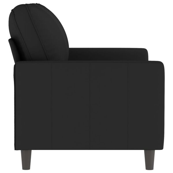 vidaXL Canapé à 2 places Noir 120 cm Velours