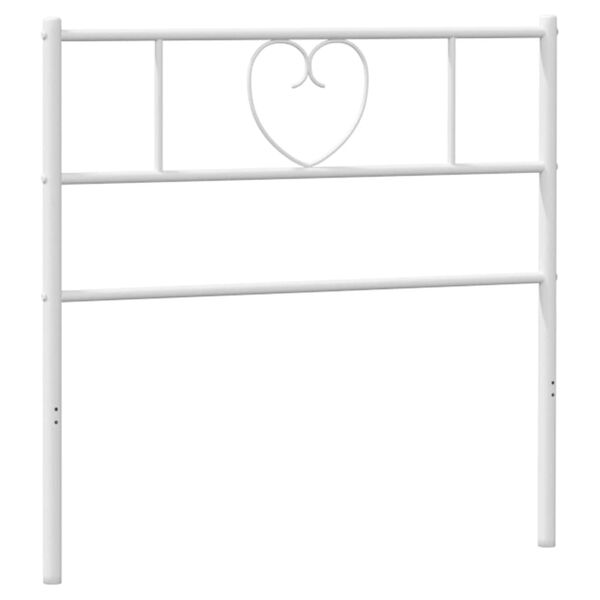 vidaXL T&ecirc;te de lit m&eacute;tal blanc 75 cm