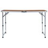 vidaXL Table pliable de camping Aluminium 120x60 cm