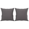 vidaXL Canap&eacute; 2 places avec oreillers d&eacute;coratifs gris 140cm similicuir