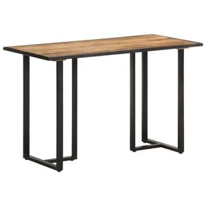vidaXL Table &agrave; manger 120 cm Bois de manguier brut