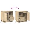 vidaXL Cabinet de chevet 2 pcs Ch&ecirc;ne Sonoma 50 x 34,5 x 50 cm.