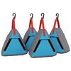 vidaXL Sac de rangement 4 pi&egrave;ces Gris et bleu 24 x 16 x 24 cm oxford