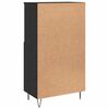 vidaXL Haut Armoire Noir 60 x 36 x 110 cm Bois d'ing&eacute;nierie