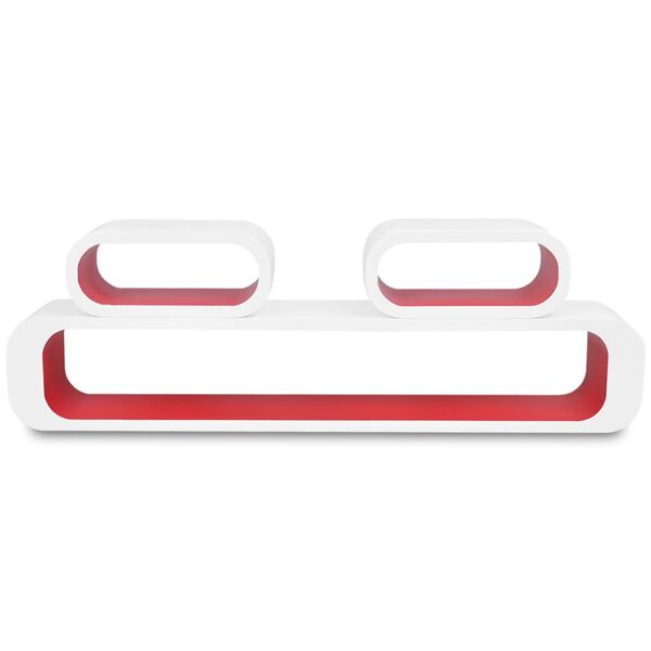 vidaXL &Eacute;tag&egrave;res murales sous forme de cube 6 pcs Rouge et blanc