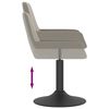 vidaXL Tabouret de bar Gris clair Velours