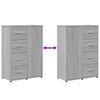 vidaXL Buffets 2 pcs sonoma gris 60x31x84 cm bois d'ing&eacute;nierie