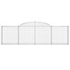 vidaXL Paniers à gabions arqués 30 pcs 300x30x80/100 cm fer galvanisé