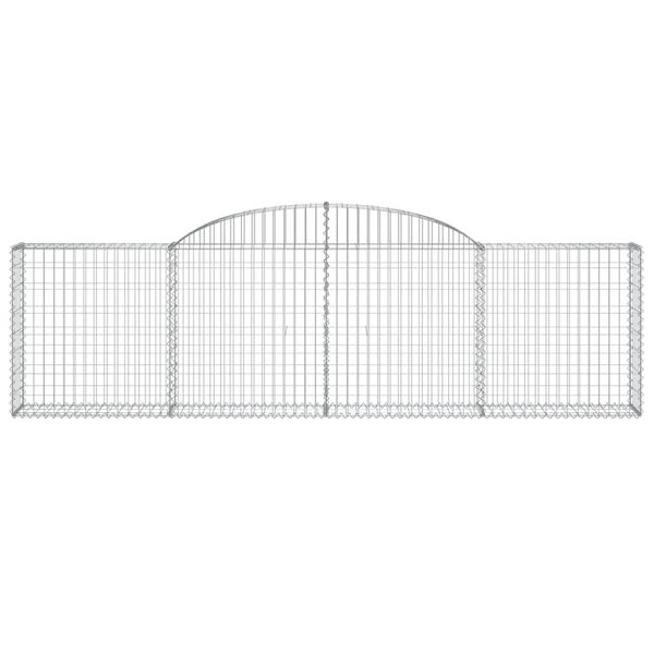vidaXL Paniers à gabions arqués 30 pcs 300x30x80/100 cm fer galvanisé