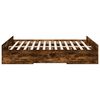 vidaXL Cadre de lit avec tiroirs sans matelas chêne fumé 160x200 cm