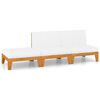 vidaXL Salon de jardin 3 pcs avec coussins Bois d'acacia solide