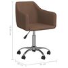 vidaXL Chaises pivotantes &agrave; manger lot de 2 marron tissu