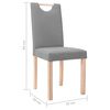 vidaXL Chaises &agrave; manger lot de 2 gris clair tissu