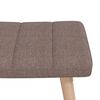 vidaXL Chaise à bascule avec tabouret Taupe Tissu