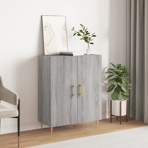 vidaXL Buffet sonoma gris 69,5x34x90 cm bois d'ing&eacute;nierie