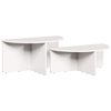 vidaXL Table basse 2 pcs Blanc Bois massif en pin