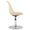 vidaXL Chaises pivotantes à manger lot de 4 Crème Tissu