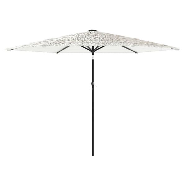 vidaXL Parasol de jardin avec m&acirc;t en acier blanc 288x288x225 cm