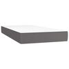 vidaXL Sommier &agrave; lattes de lit matelas LED gris 120x190 cm similicuir